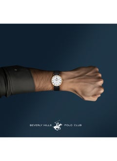 BEVERLY HILLS POLO CLUB Beverly Hills Polo Club Men's Watch, Analog Display and Leather Strap - BP3615X.131, Black  - Image 4