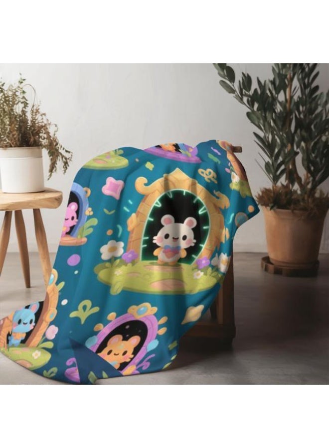 عام بطانية رقيقة من الفانيلا الكرتونية للأطفال والرضع (دافئة ومريحة، ومناسبة للنوم والألعاب) 70 سم * 100 سم - Image 5