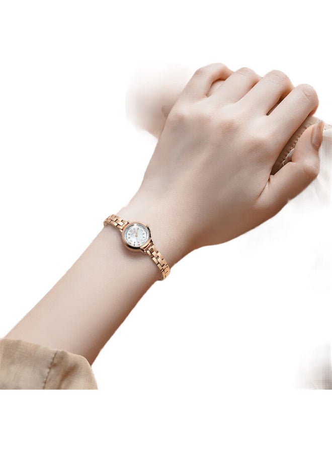 Julius Women'S Watch With Vintage Chain Strap, Natural Mother-Of Dial, Student Quartz Ladies Watch, Rose Gold Ja-865C - Image 3