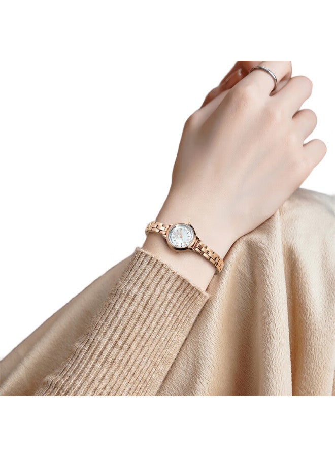 Julius Women'S Watch With Vintage Chain Strap, Natural Mother-Of Dial, Student Quartz Ladies Watch, Rose Gold Ja-865C - Image 2