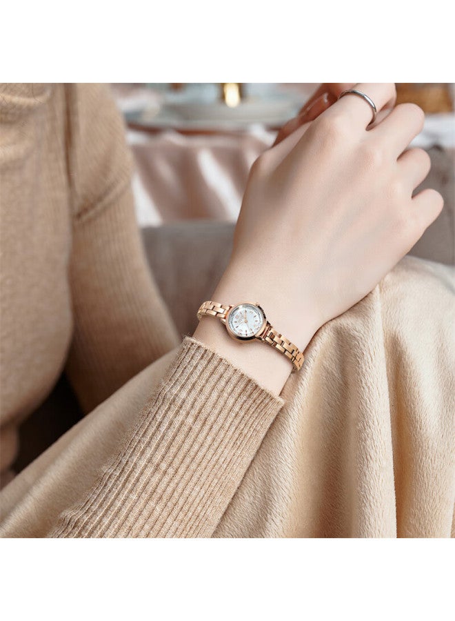 Julius Women's Watch With Vintage Chain Strap, Natural Mother-of Dial, Student Quartz Ladies Watch, Rose Gold Ja-865c - Image 3