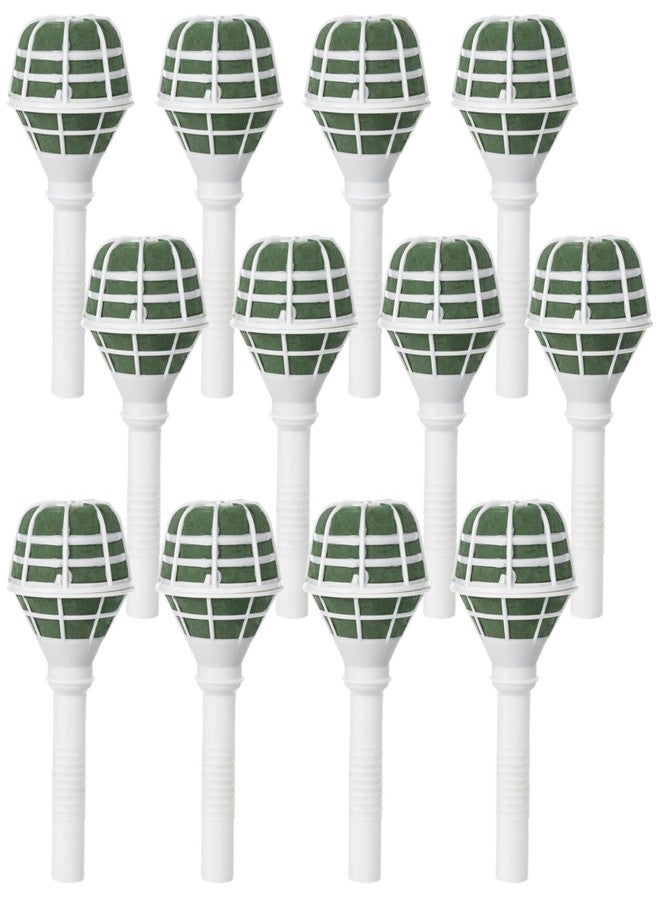 Homaisson 12 Pcs Flower Bouquet Holders, Wedding Bridal Bouquet Handle Holders, Round Foam Top, Lightweight Design, Ideal for Artificial Flowers, Floral Arrangements - Image 2