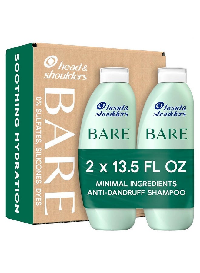 Head & Shoulders Head & Shoulders BARE Dandruff Shampoo Twin Pack, Sulfate-Free, Silicion-Free, Dye-Free, Eco-Friendly Bottles, Safe for All Hair Types, 13.5 Fl Oz Each (Set of 2)  - Image 1