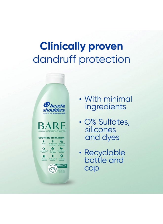 Head & Shoulders Head & Shoulders BARE Dandruff Shampoo Twin Pack, Sulfate-Free, Silicion-Free, Dye-Free, Eco-Friendly Bottles, Safe for All Hair Types, 13.5 Fl Oz Each (Set of 2)  - Image 2