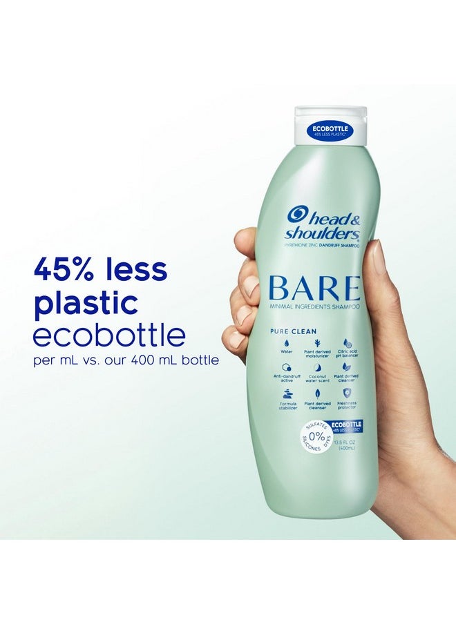 Head & Shoulders Head & Shoulders BARE Dandruff Shampoo Twin Pack, Sulfate-Free, Silicion-Free, Dye-Free, Eco-Friendly Bottles, Safe for All Hair Types, 13.5 Fl Oz Each (Set of 2)  - Image 5