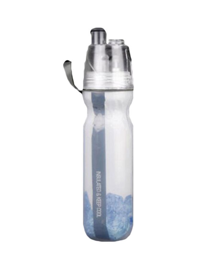 Double Deck Insulated Spray Water Bottle White/Black/Clear One Size
