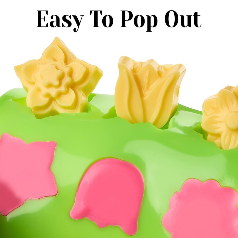 CLUEWR 6 Pcs Flower Silicone Chocolate Molds Set, 15-Cavity Rose Heart Star Candy Mold Different Shapes Silicone Molds for Chocolate, Candy, Ice Cube, Butter, Jello - Image 4
