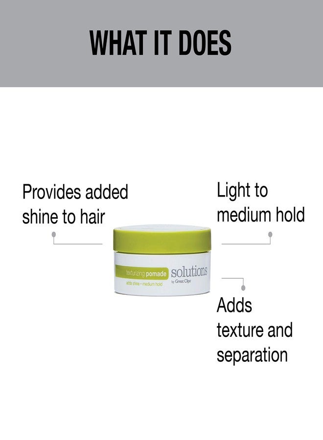 جريت كليبس كريم تصفيف الشعر GREAT CLIPS Solutions Texturizing Pomade، 2 أونصة | مُساعد تصفيف الشعر بثبات خفيف إلى متوسط | يُضفي لمعانًا طبيعيًا - Image 5
