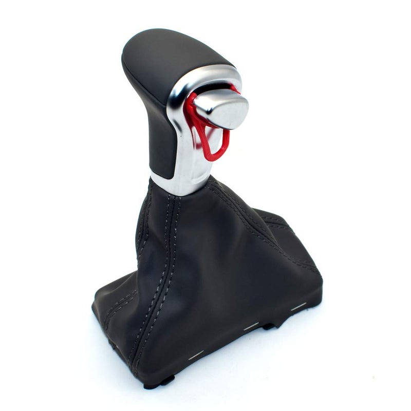Cakievro Gear Shift Knob Auto Automatic Leather Chrome for Audi A6 A7 A3 A4 A5 A6 c6 Q7 Q5 2009 2010 2011 2012 2014 4G1 713 139 R Black
