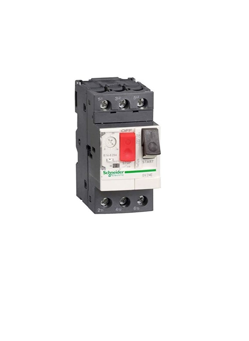 Schneider Electric Schneider Electric TeSys GV2ME10 On/Off Motor Circuit Breaker- Thermal Magnetic and Screw Clamp Terminals for AC (3P, 4-6.3 A)  - Image 3