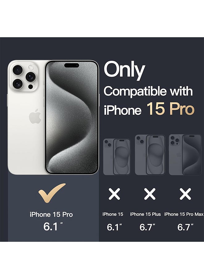 O Ozone Clear Hard Back Compatible With iPhone 15 Pro | Transparent Shockproof Protective Cover | Slim Hybrid PC + TPU Phone Case | Anti-Yellow, Scratch Resistant - Image 2