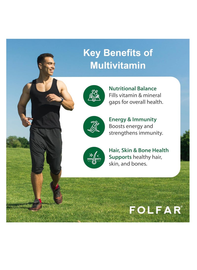 Folfar Multivitamin for Men and Women, Muscle Health and Bone Strength - 90 Tablets  - Image 4