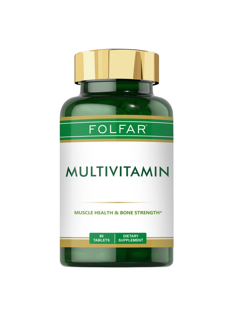 Folfar Multivitamin for Men and Women, Muscle Health and Bone Strength - 90 Tablets  - Image 1