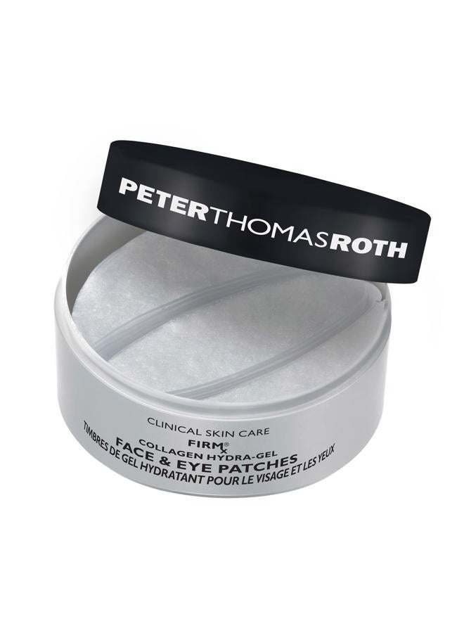 PETER THOMAS ROTH FIRMx Collagen Hydra-Gel Face & Eye Patches | Collagen Gel Patches For Under-Eye and Face