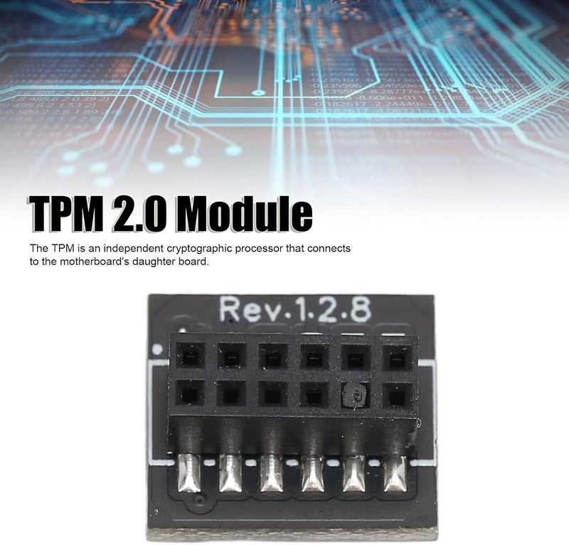 TPM 2 0 Module for MSI, Remote Card, Replacement TPM2 0 Encryption Security Module, 12Pin SPI TPM2 0 Safe Stable Performance for Long-Lasting 12 Pin SPI Module for Win 11 - Image 2