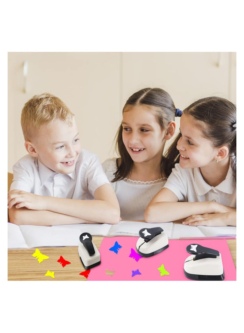 Butterfly Punch, Butterfly Hole Punch, Butterfly Paper Punch, Hole Puncher for Paper Crafts, Cardstock, Scrapbooks, 1 inch, 5/8 inch, 3/8 inch Paper Punches for Crafting - Image 2