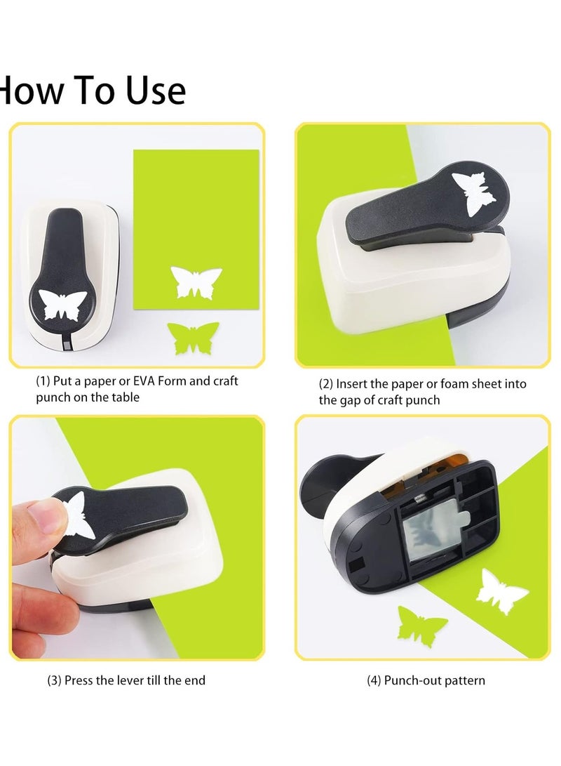 Butterfly Punch, Butterfly Hole Punch, Butterfly Paper Punch, Hole Puncher for Paper Crafts, Cardstock, Scrapbooks, 1 inch, 5/8 inch, 3/8 inch Paper Punches for Crafting - Image 5