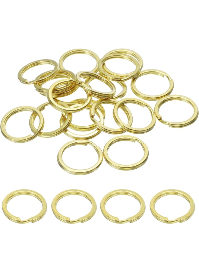 20pcs 20mm Diameter Round Brass Ring Round Brass Ring for Keychains, Handbags, Belts, Purses, Leather Crafts and Handbags.  - Image 1