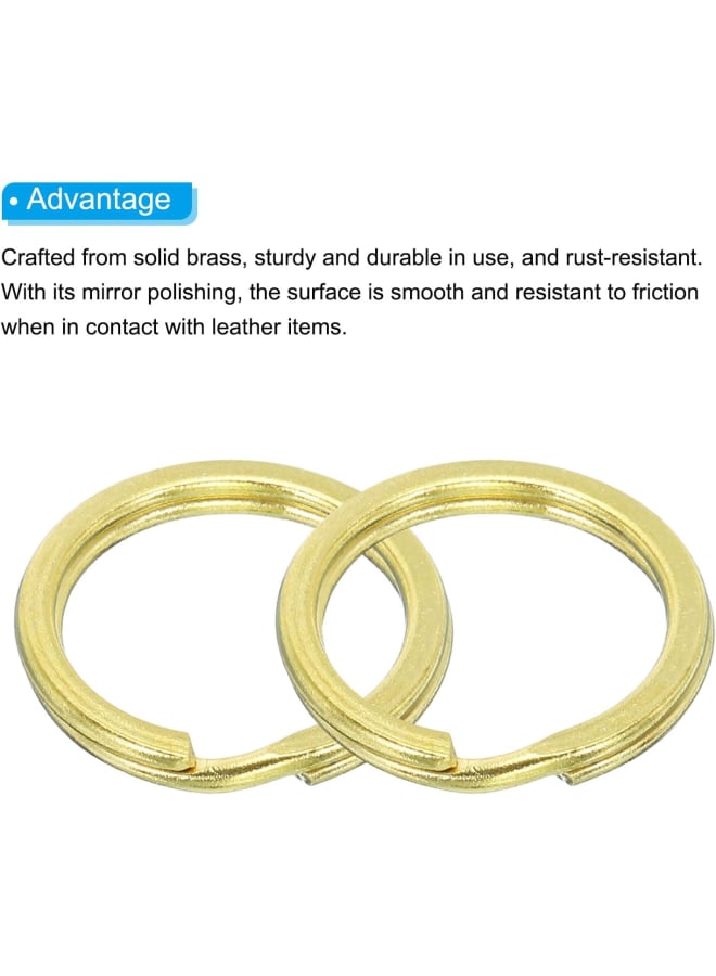 20pcs 20mm Diameter Round Brass Ring Round Brass Ring for Keychains, Handbags, Belts, Purses, Leather Crafts and Handbags.  - Image 4