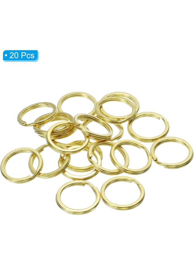 20pcs 20mm Diameter Round Brass Ring Round Brass Ring for Keychains, Handbags, Belts, Purses, Leather Crafts and Handbags.  - Image 3