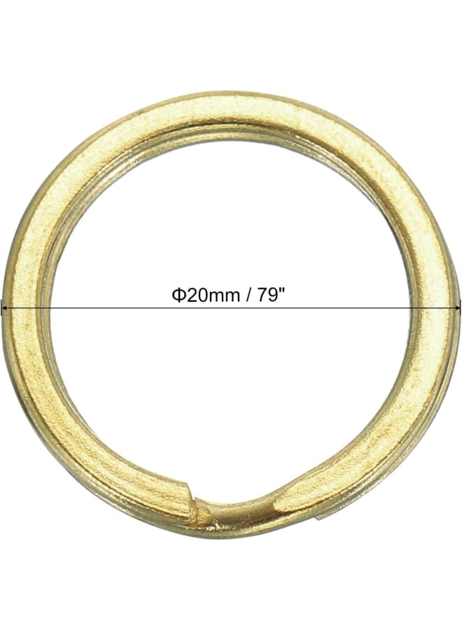 20pcs 20mm Diameter Round Brass Ring Round Brass Ring for Keychains, Handbags, Belts, Purses, Leather Crafts and Handbags.  - Image 2
