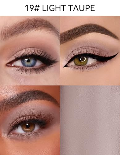 Erinde Waterproof Cream Eyeshadow Stick Matte Nude Eye Shadow Sticks Longwear Blendable High Pigmented Neutral Eye Shadow Sticks Matte for Older Eyes Smokey Eyeshadow Pencil Crayon 19 Light Taupe - Image 3
