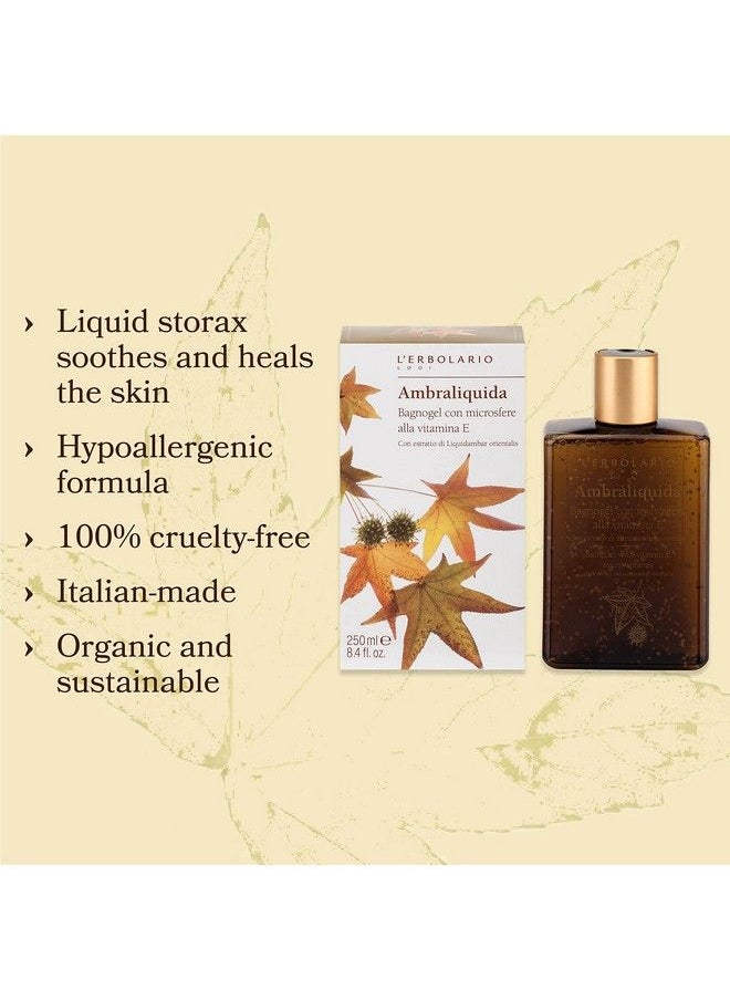L'Erbolario Lerbolario Ambraliquida Bath Gel With Vitamin E Microspheres For Unisex 8.4 Oz Shower Gel  - Image 3
