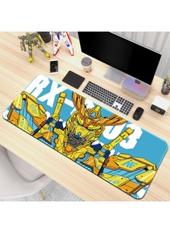 Gundam Mecha Style Anime Game Super Large Mouse Pad Thickened Personality Keyboard Pad Laptop Computer Office Desk Mat-Color:900x 400x 2mm Edge Lock-Pattern:Gundam [22-07]]