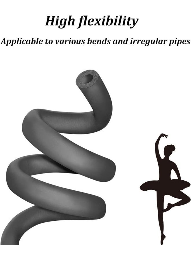 Poaker أنبوب عزل الأنابيب FOAKER 180 سم - غلاف رغوي متعدد الاستخدامات للسباكة، وحدات التكييف، حوامل الجيتار، معدات التمارين، وحوامل الأسطح (أسود، 1/4 بوصة × 3/8 بوصة) - Image 5