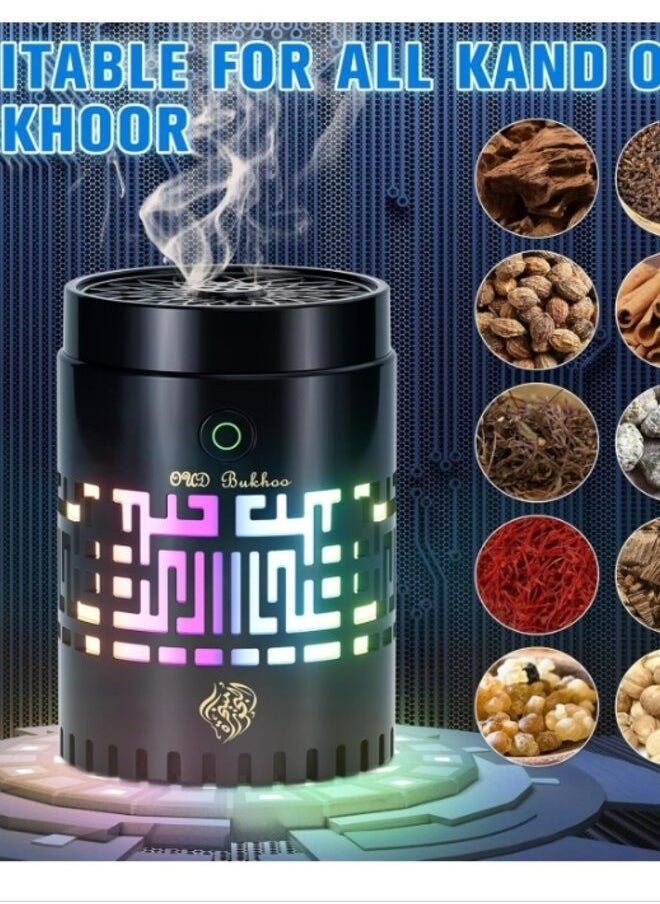 Oud Bukhoor Electric Oud Incense Burner With Quran Speaker Remote Control  - Image 2