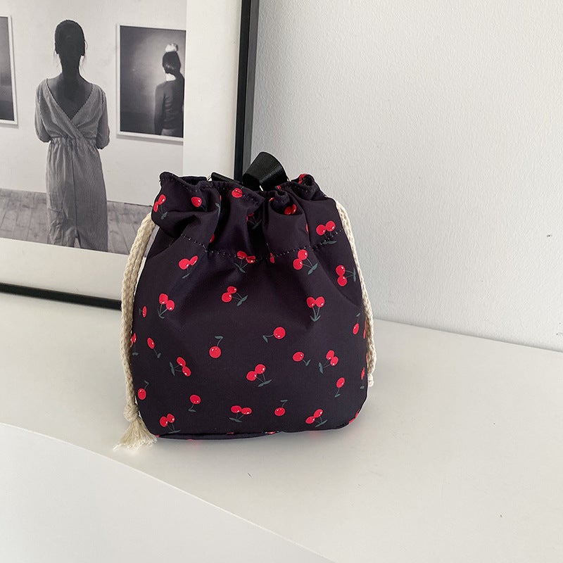 Cute Cherry Bag Women'S Summer Fresh Girl'S College Style Bucket Bag All-Match Artistic Shoulder Bag Small Satchel - Image 1