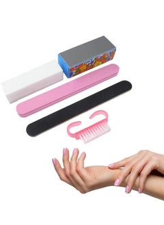MARGOUN Nail Manicure Kit 5 in 1 Nail Care Tool Set Nail Brush, Nail File, Nail Buffer Pedicure Nail Art Essential Equipment for Home and Salon Use  - Image 2