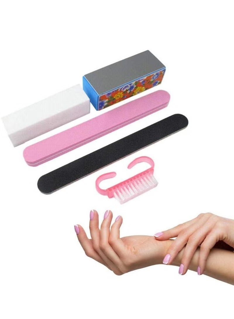 MARGOUN Nail Manicure Kit 5 in 1 Nail Care Tool Set Nail Brush, Nail File, Nail Buffer Pedicure Nail Art Essential Equipment for Home and Salon Use - Image 2