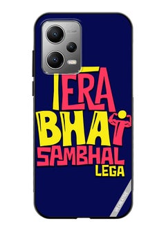 VR CREATIVE Protective Case Cover For Xiaomi Redmi Note 12 Pro Tera Bhai Sambhal Lega Hindi Quots Design Multicolour  - Image 1