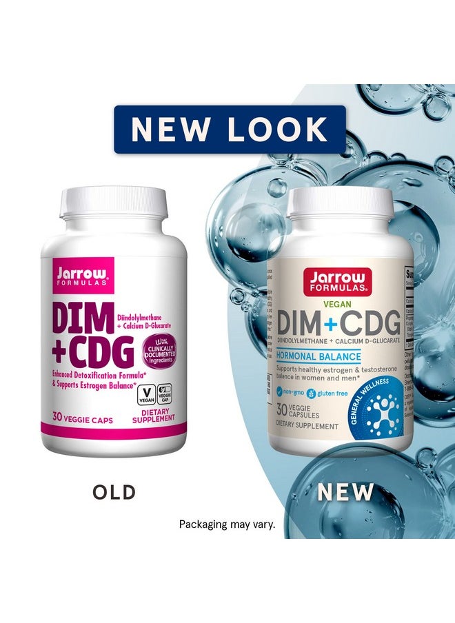 jarrow formulas Dim + Cdg 30 Veggie Capsules Dietary Supplement Supports Hormonal Regulation + Estrogen & Testosterone Balance In Men & Women 30 Servings (Packaging May Vary)  - Image 3