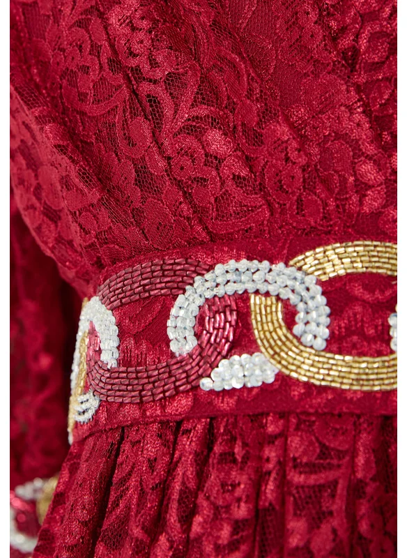 امري Embellished Lace Dress