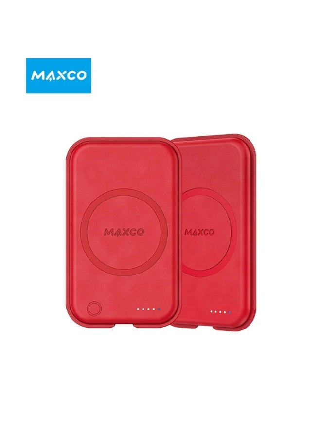 Maxco MP26 5000mAh Two-Way 15W MagSafe Power Bank – Ultra Slim Magnetic Wireless Portable Charger with Fast Charging and Pass-Through Technology – Compact Travel Battery Pack - Image 2
