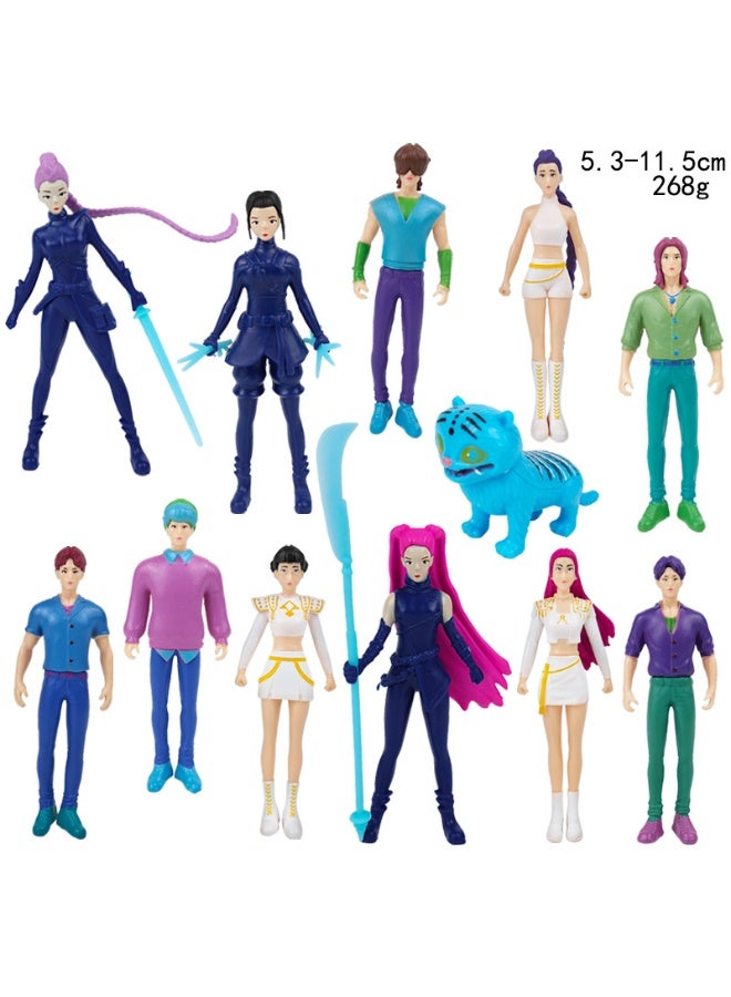 Y&D 12 Pcs kpop hunters Action Figure Toys For Fans  Series Figures Model Birthday Cake Toppers
