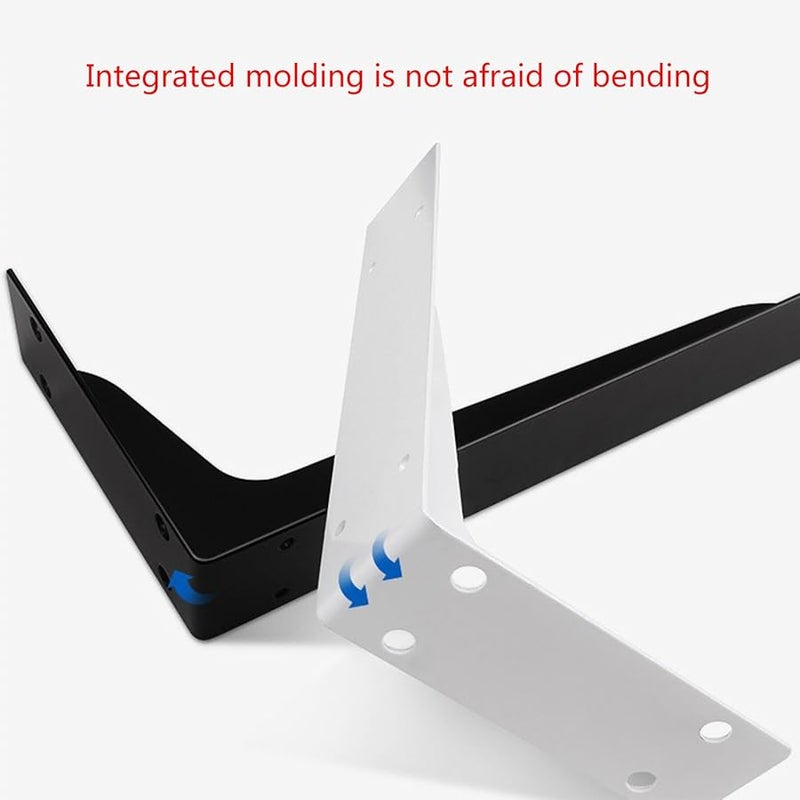 10 Inches Heavy Duty Metal L Bracket Floating Shelf Support Corner Brace 90 Degree - Image 4