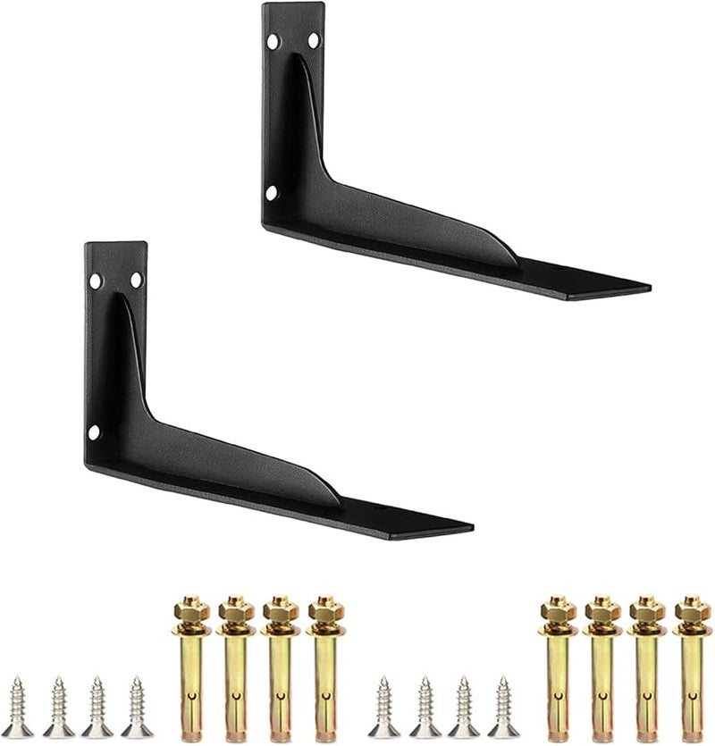 10 Inches Heavy Duty Metal L Bracket Floating Shelf Support Corner Brace 90 Degree - Image 5