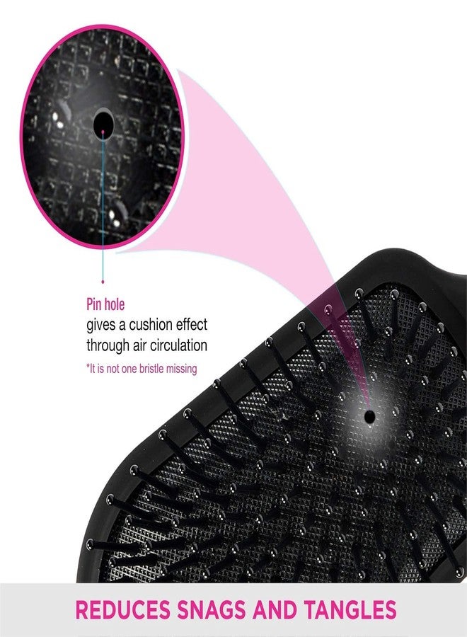 Evaluemart Ultra Paddle Hair Brush with Large Coverage, Soft Ball-Point Bristles for Men & Women, Black - Image 5