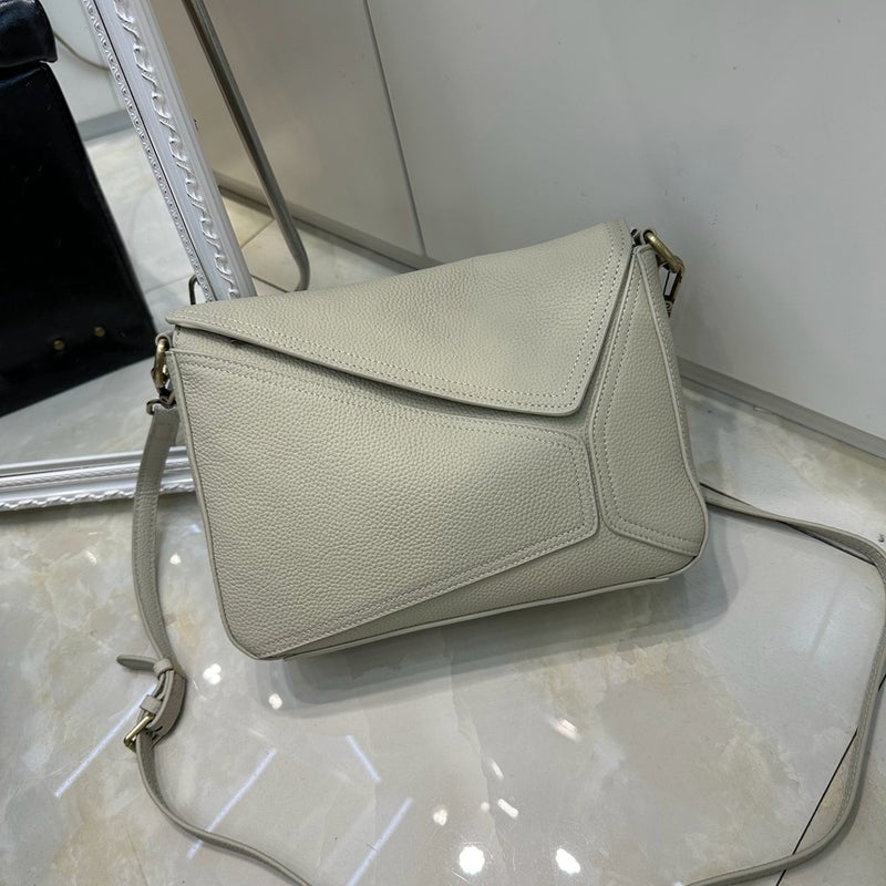 Bag Women'S New Arrival Shoulder Underarm Bag Geometric Bag Women'S Genuine Leather Pillow Bag Togo Top Layer Cowhide Crossbody Bag 6408 - Image 1