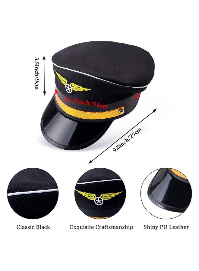 Keymall Keymall Kids Pilot Costume Accessories Set With Aviator Hat Sunglasses Tie Pin for Aviation Halloween Dress Up (Set B-2)  - Image 2