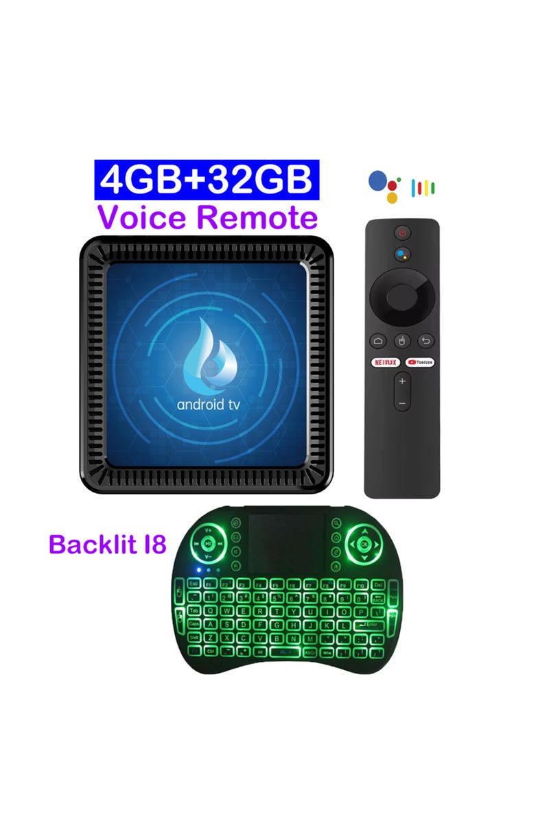 erorex EU Plug 4G 32G Keyboard Very Fast Q17 Android14 8K Ultra 4K Smart TV Box Allwinner H313 5G Wifi BT5.