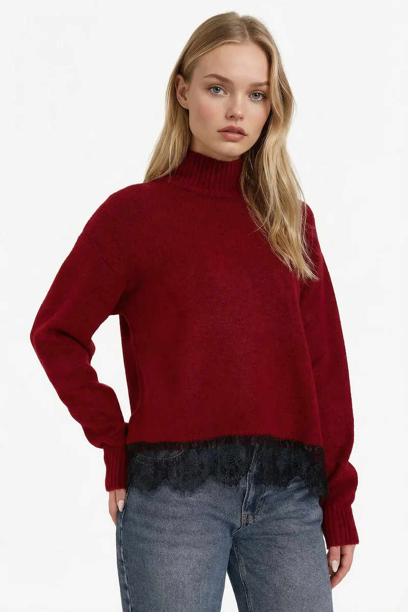 ديفاكتو Regular Fit Crew Neck Pullover