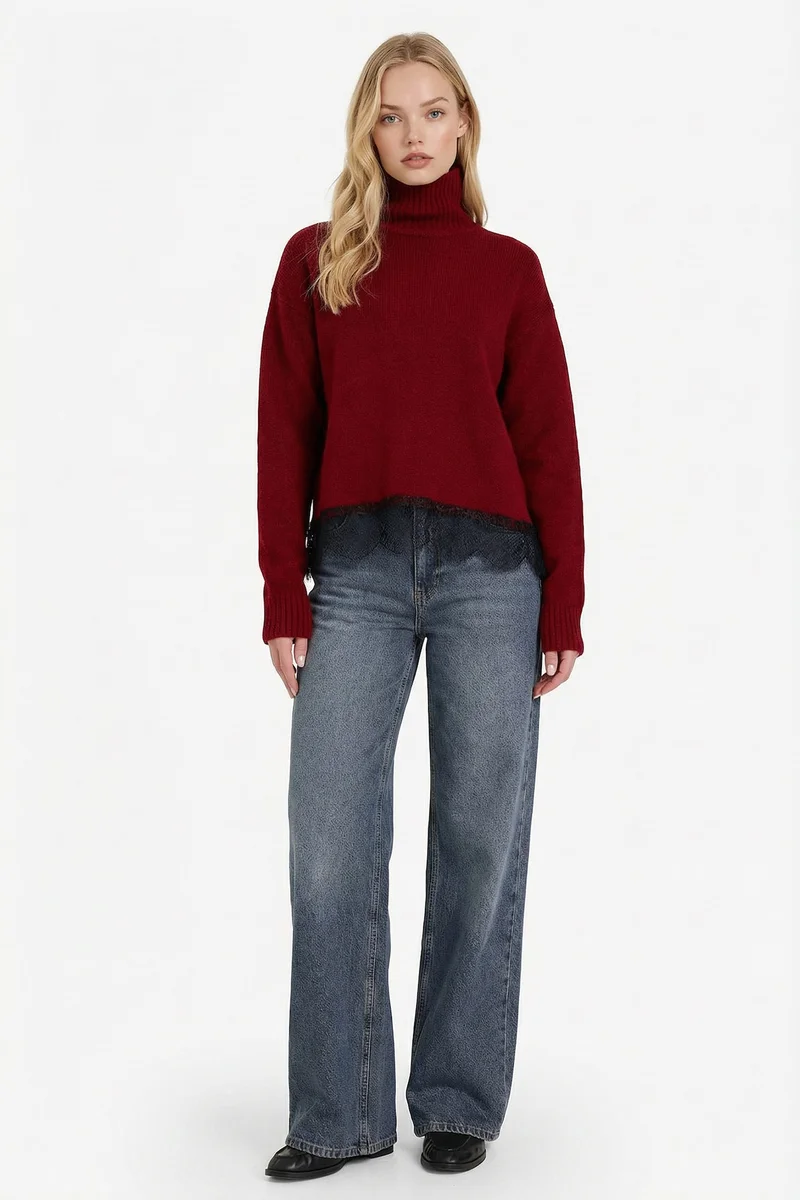 ديفاكتو Regular Fit Crew Neck Pullover