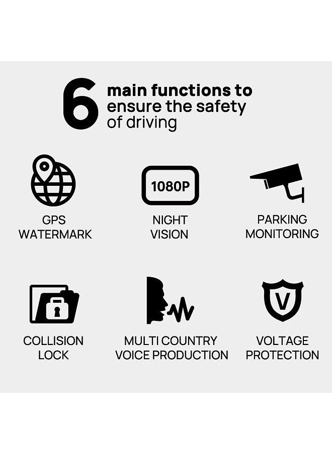 Generic - Car DVR Dash Camera 150° Wide-Angle Driving Recorder Dashcam Built-in WiFi Support Night-Vision Loop Recording Voice Reminder - Image 1