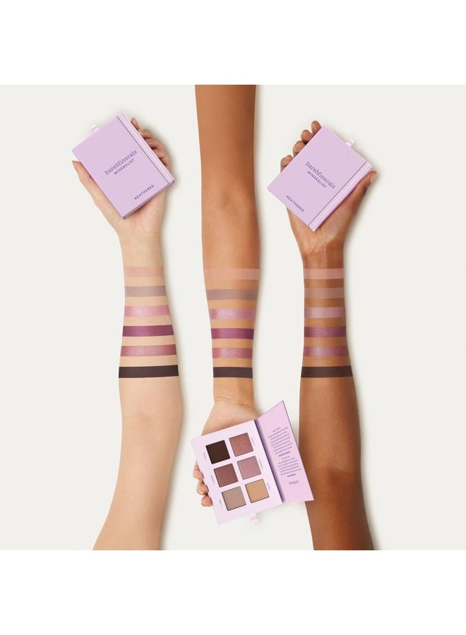 bareMinerals Mineralist Eyeshadow Palette, Six Richly Pigmented + Blendable Shades, Talc-Free Eye Shadow Palette Makeup, Vegan, Heathered - Image 2