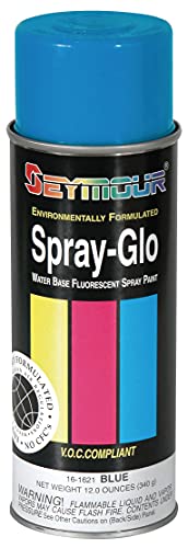 Seymour 16-1621 Spray-Glo Water Base Paints, Fluorescent Blue 12 Ounce (Pack of 1) - Image 3