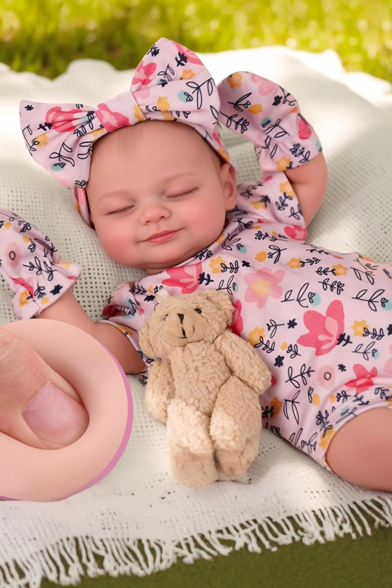 BABESIDE Lifelike Reborn Baby Dolls - Skylar, 17-Inch Realistic Newborn Baby Doll Real Life Baby Doll Girl with Gift Box for Cuddling, Role Playing and Collection - Image 1